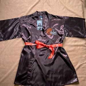 Cleveland Browns Team Robe Short Sleeved Bling Rhinestone Ladies Kimono NWT